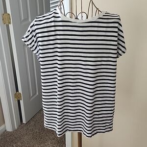 For the Republic Sleeveless Size M Striped Tee Euro Summer
